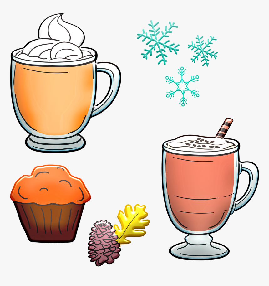 Hot Cocoa, Muffin, Hot Chocolate, Autumn, Acorn, Food, HD Png Download