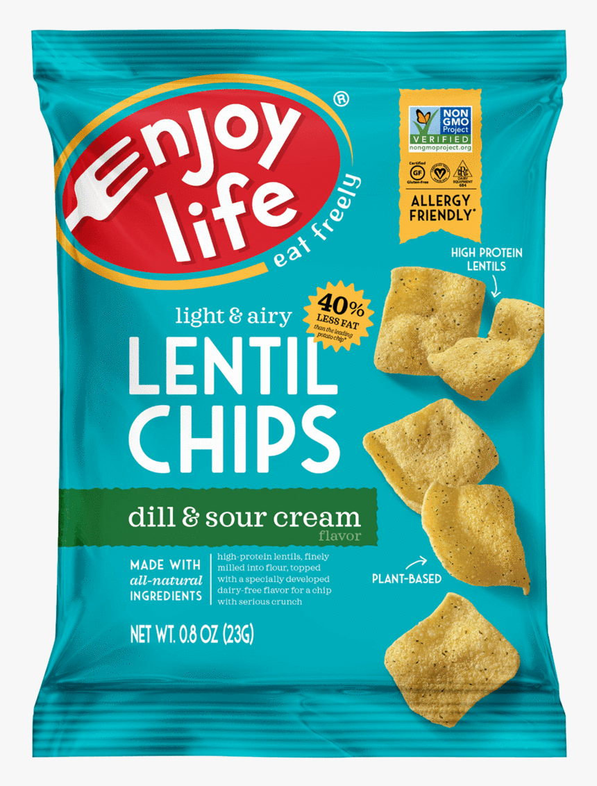 Enjoy Life Sea Salt Lentil Chips, HD Png Download
