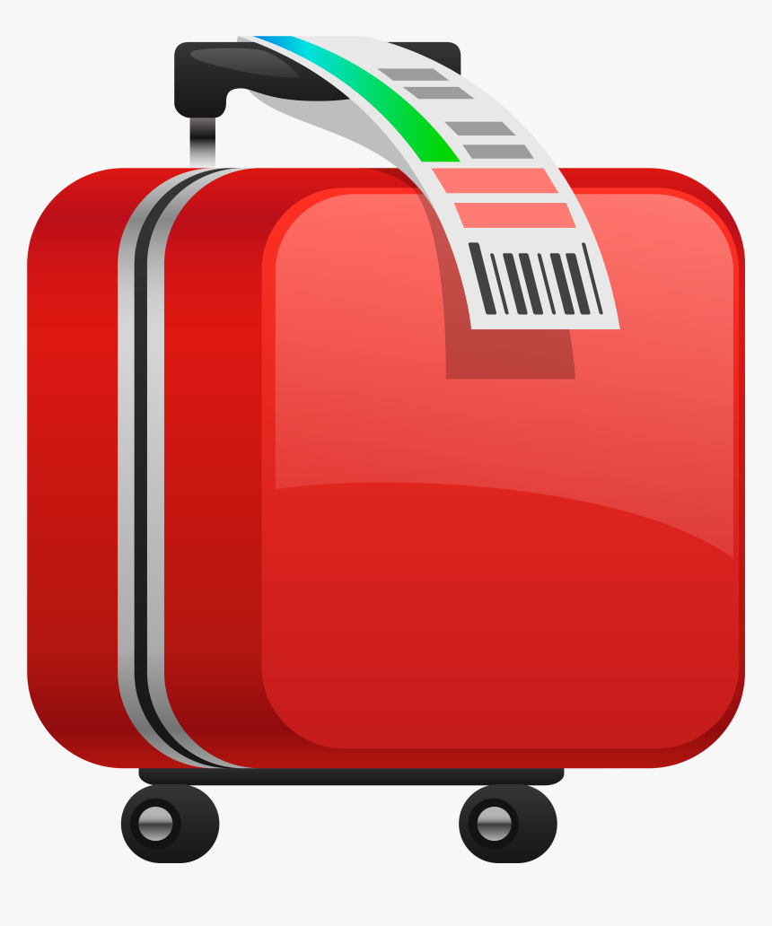 Download Suitcase Png Image - Red Suitcase Clipart, Transparent Png