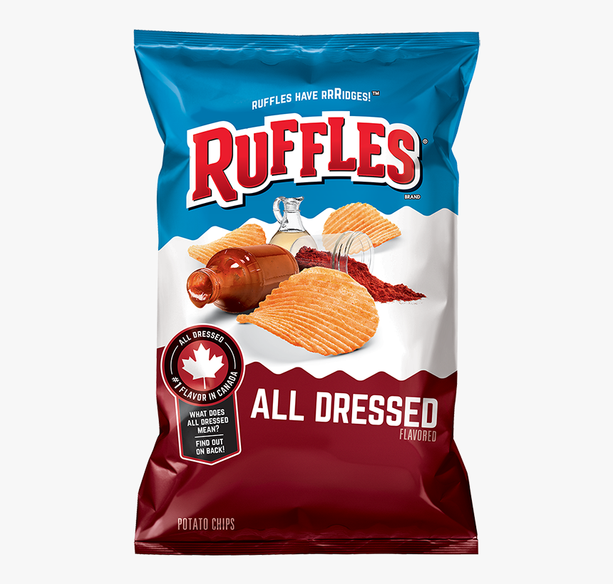 Ruffles® All Dressed Flavored Potato Chips - Ruffles Sour Cream And Onion, HD Png Download