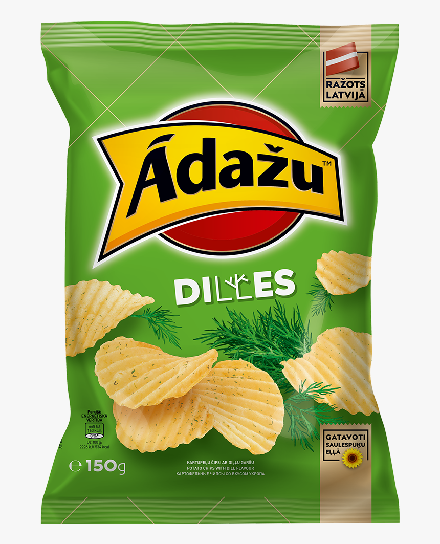 Potato Chips With Dill Flavour - Adazu Tomatu Cipsi, HD Png Download