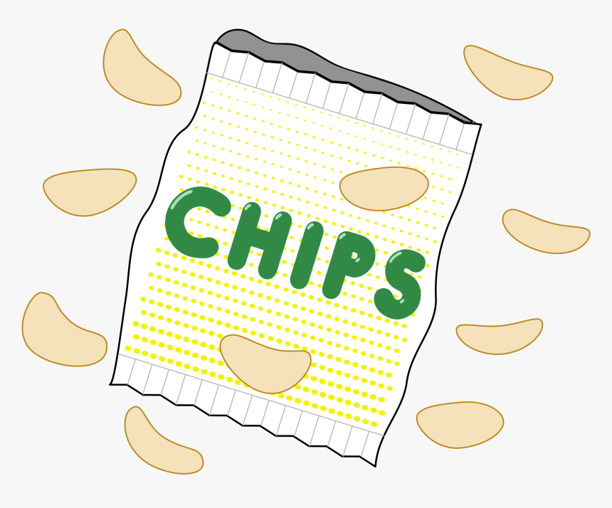 Chips Clip Arts - Bag That Says Chips, HD Png Download