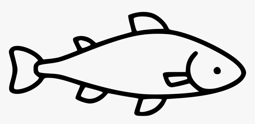 Salmon - Line Drawing Salmon Slab, HD Png Download