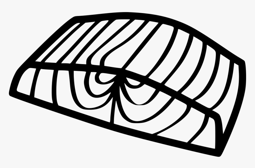 Salmon - Salmon Fillet Black And White, HD Png Download