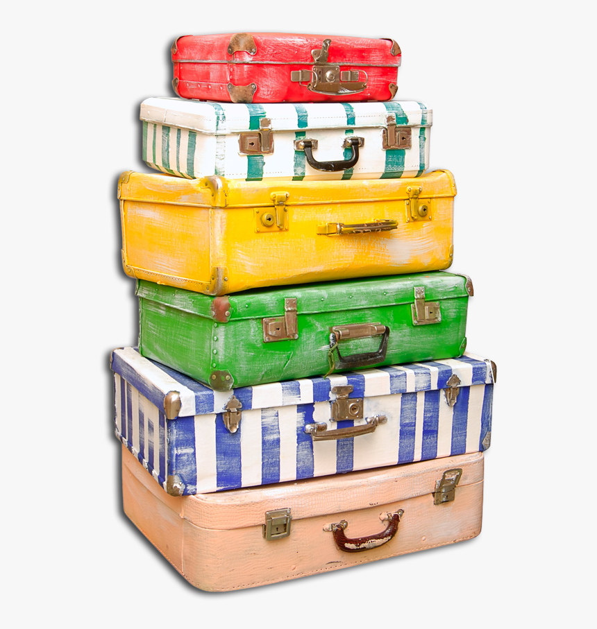 Stack Of Suitcases Png, Transparent Png