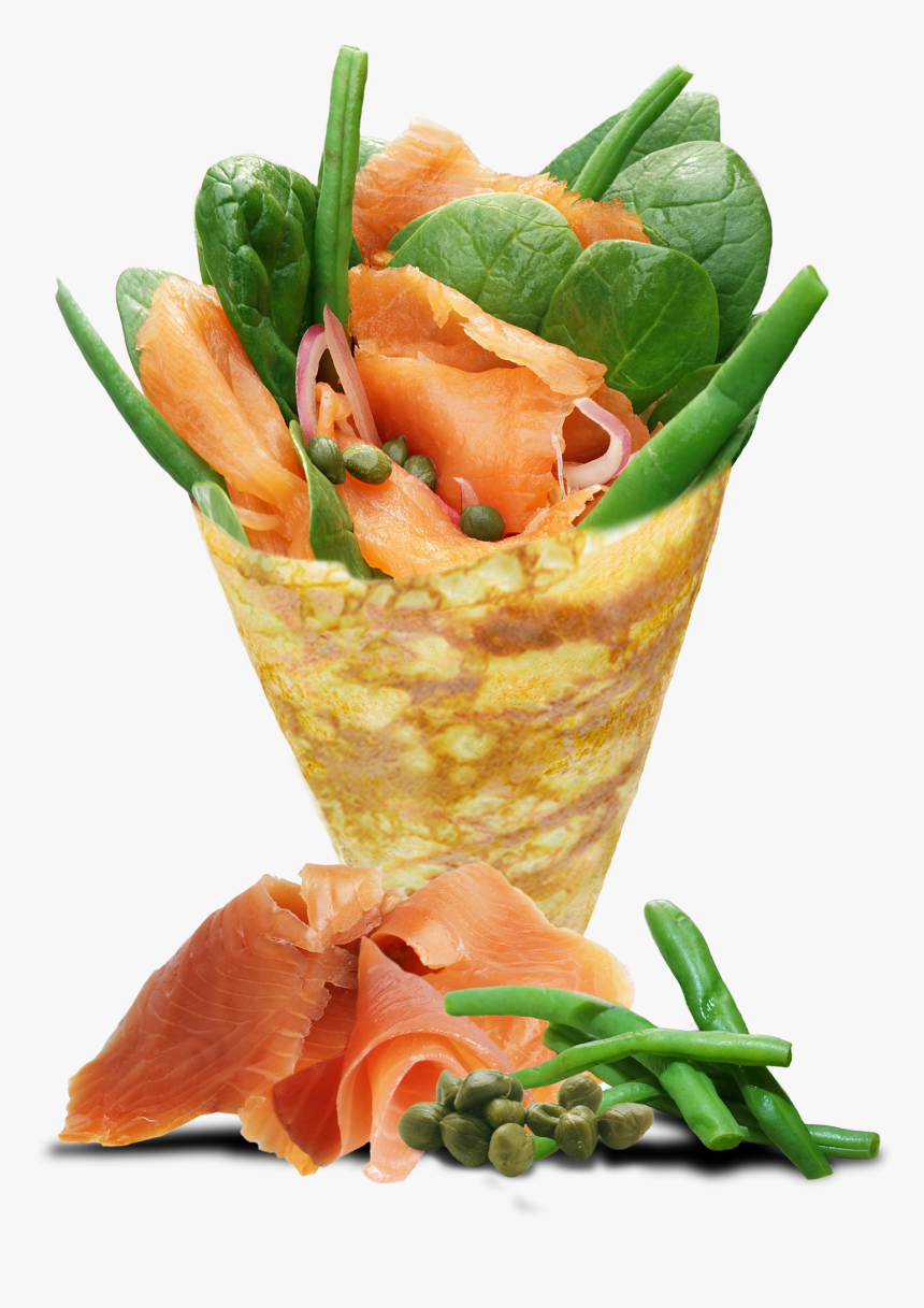 T Swirl Crepe Smoked Salmon, HD Png Download