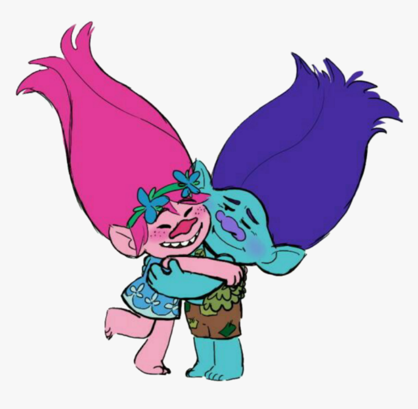 #branch #poppy #broppy #trolls #dreamworkstrolls #dreamworkstrollsbranch - Fanfic Broppy, HD Png Download