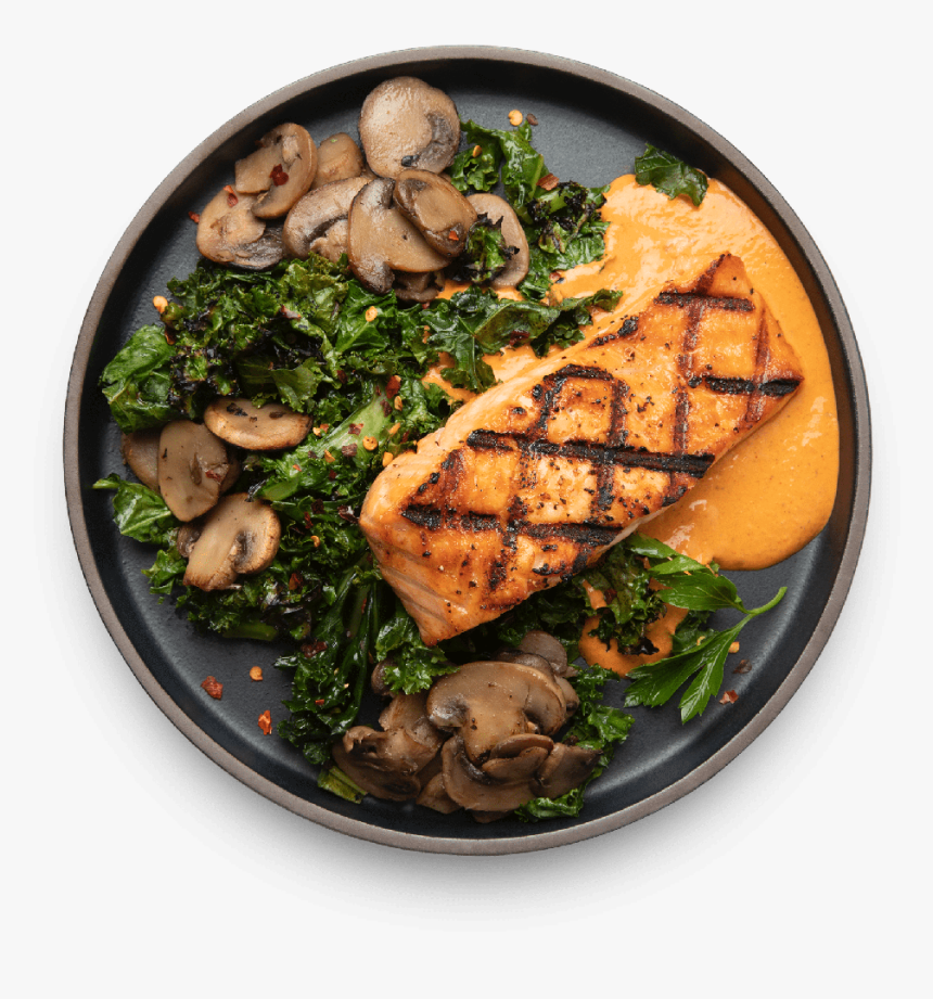 Romesco Salmon - Agedashi Tofu, HD Png Download
