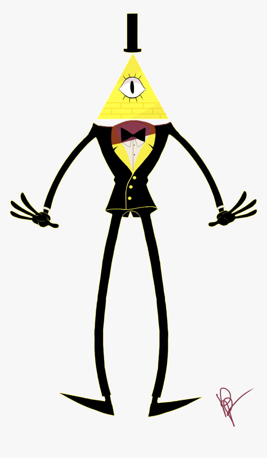 “i Love Bill Cipher, The Evil Sentient Dorito Chip - Object Head Bill Cipher, HD Png Download