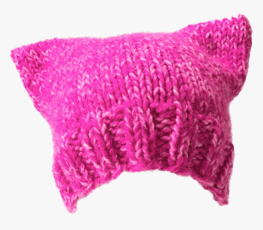 Hand Knit Beanie Pussyhat Clip Arts - Pussy Hat Vector Free, HD Png Download