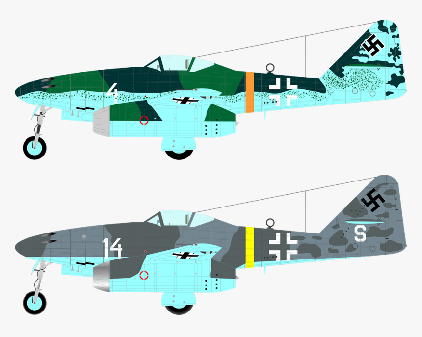 Airplane Germany Military Aircraft Fighter Aircraft - Free Origami Jet Fighter Plane Plans, HD Png Download