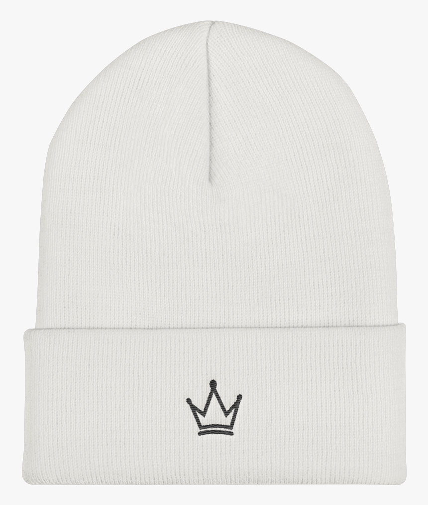 Black Crown Cuffed Beanie - Beanie, HD Png Download