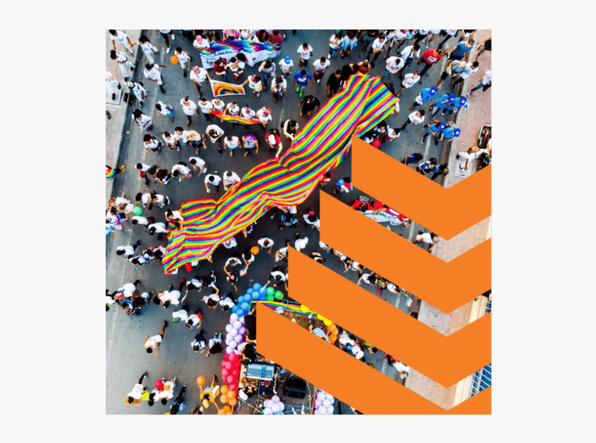 Image Of Crowd Of People With A Rainbow Flag - Toronto Pride Parade 2019 Road Closures, HD Png Download