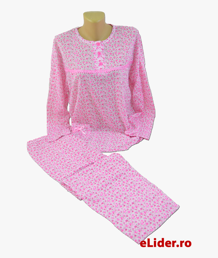 Polka Dot Pajamas Pink M Sleeve Rtv Pink - Pajamas, HD Png Download