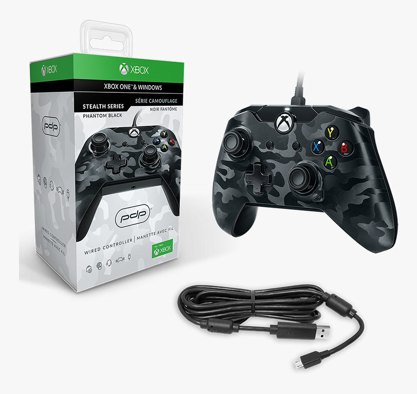 Pdp Wired Controller - Xbox One Controller Black Camo, HD Png Download