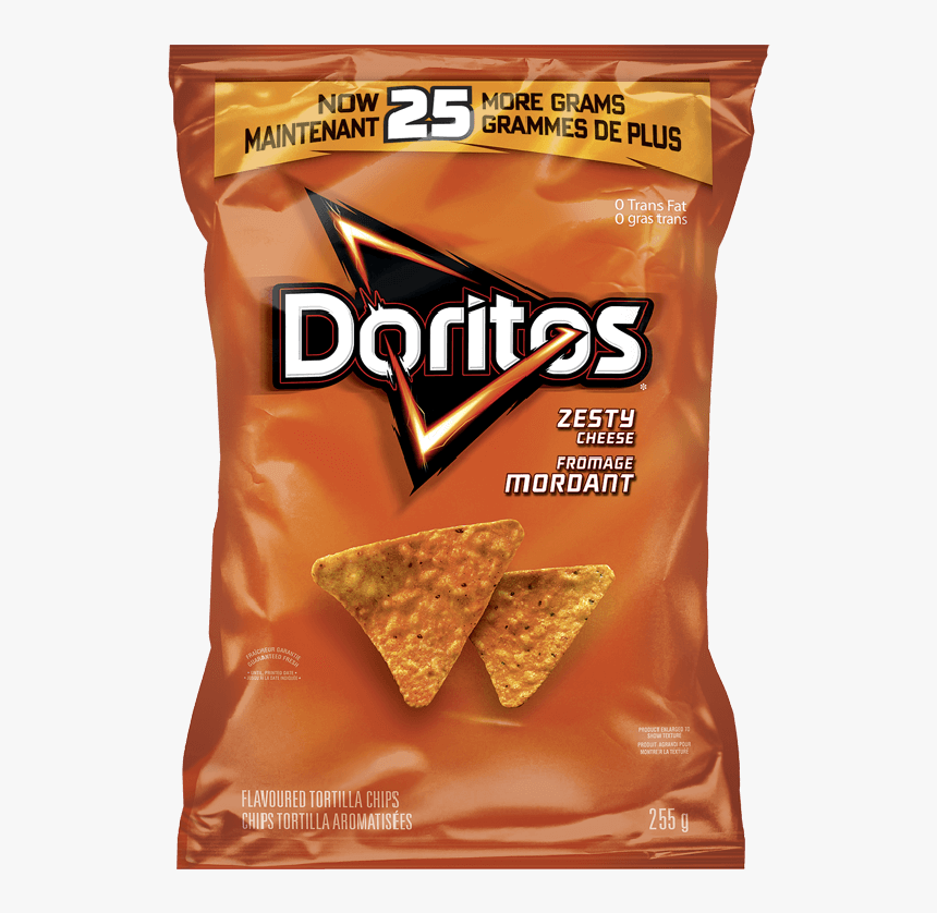 Doritos Zesty Cheese Tortilla Chips 48/45 G - Corn Chips Doritos, HD Png Download