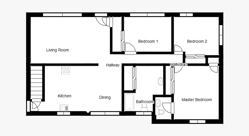 Floor Plan Png Black, Transparent Png