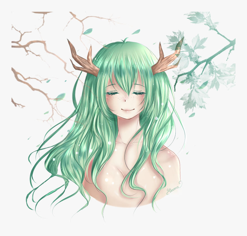Anima Drawing Long Hair - Anime, HD Png Download