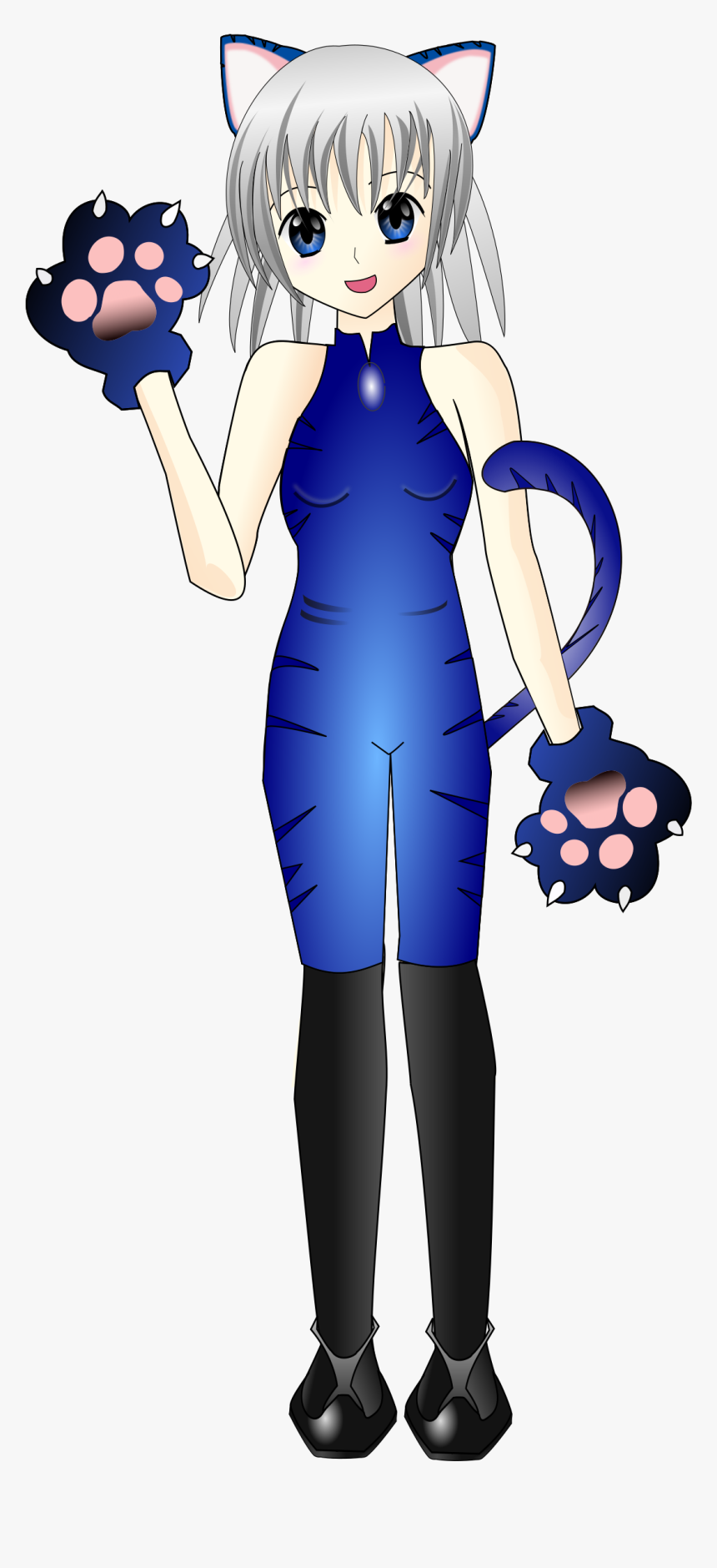 Icecat Girl Manga Clip Arts - Anime Girl Clipart, HD Png Download