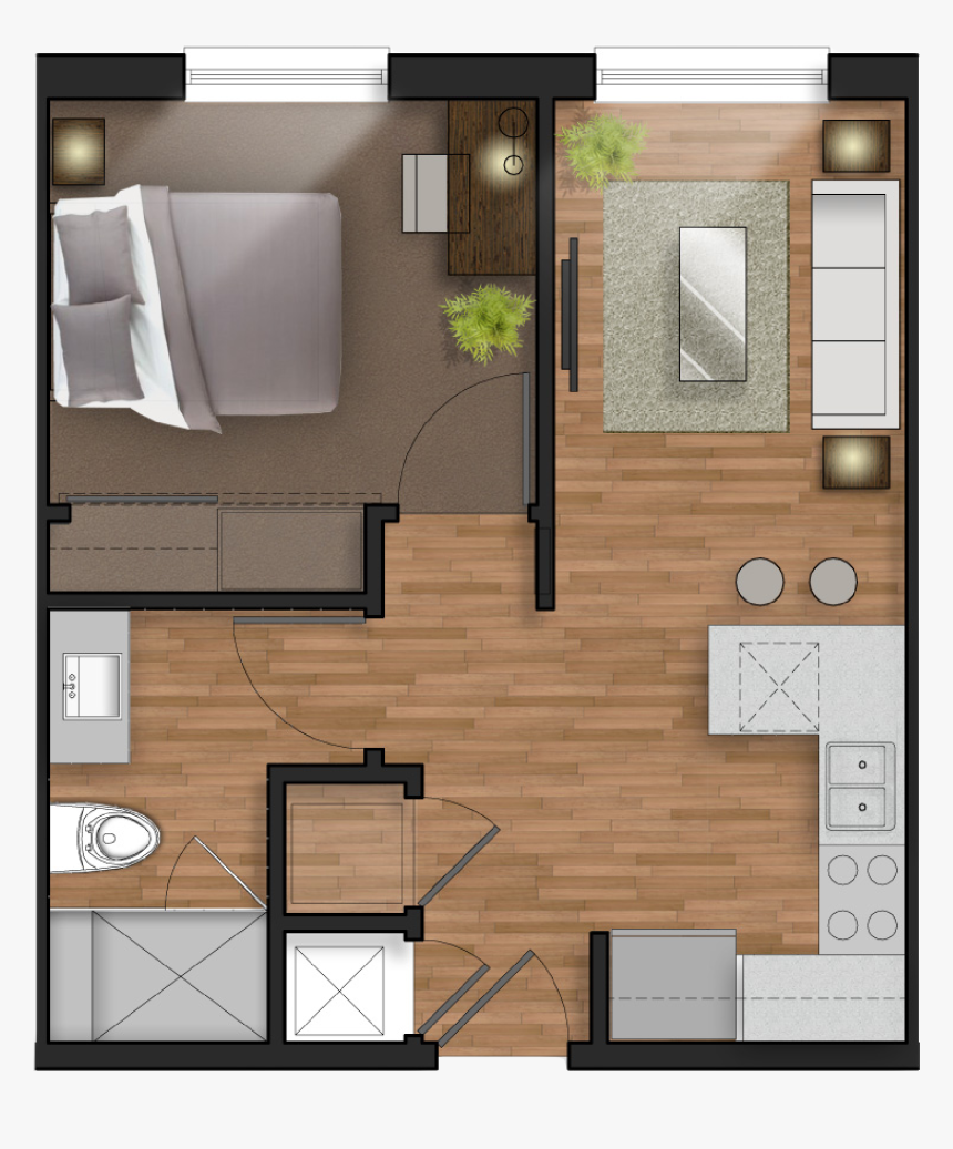 1 Bedroom Student Apartment, HD Png Download