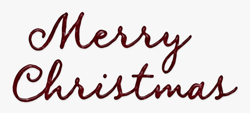 Merry Christmas Writing With Transparent Background, HD Png Download