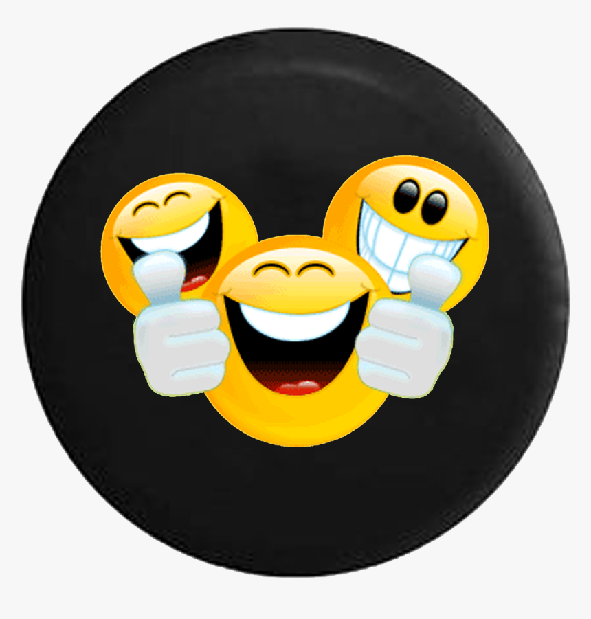 Smiling Emoji Party Friends Jeep Camper Spare Tire - Feliz Sabado Con Caritas, HD Png Download