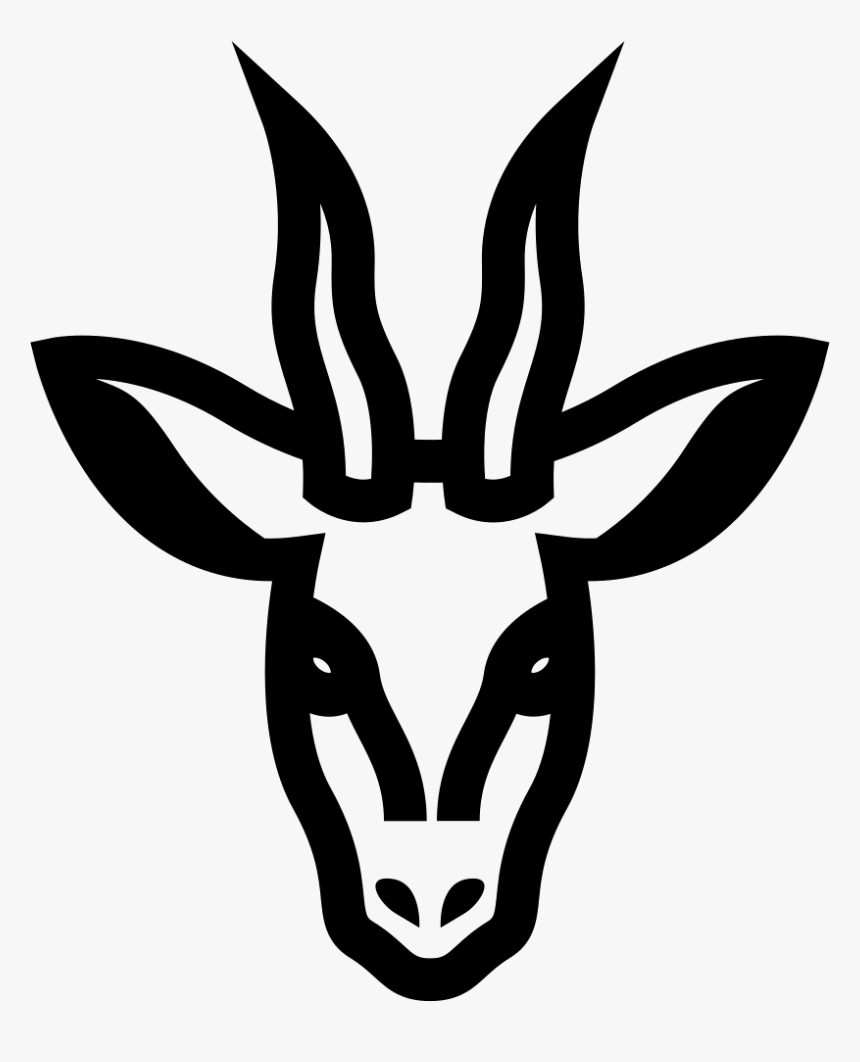 Deer Head Frontal Outline - Deer Outline Png Head, Transparent Png