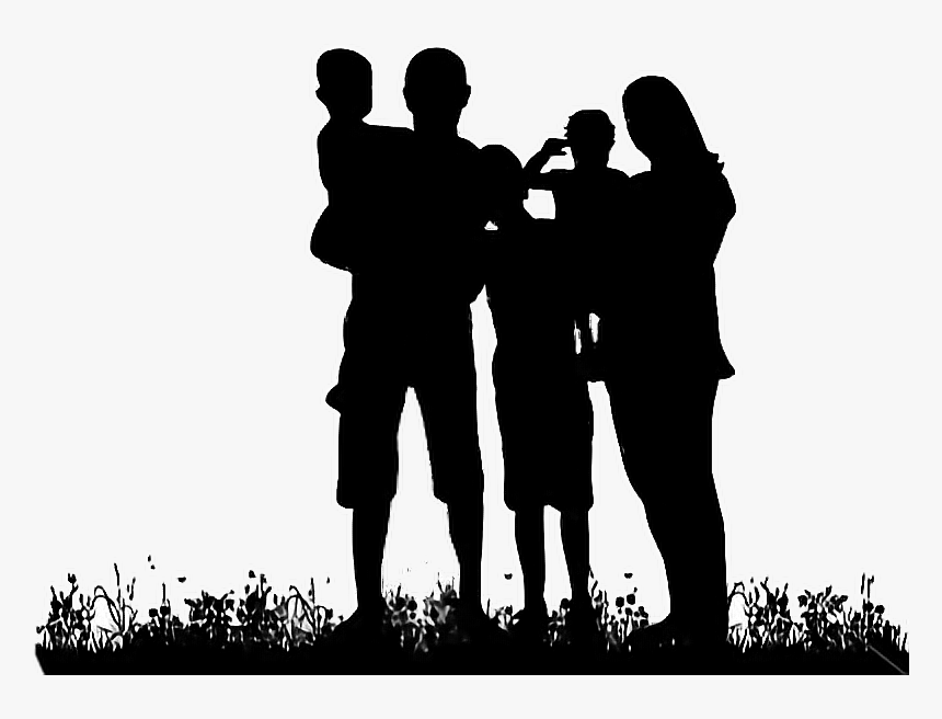 #family #silhouette #freetoedit - Family Silhouette, HD Png Download