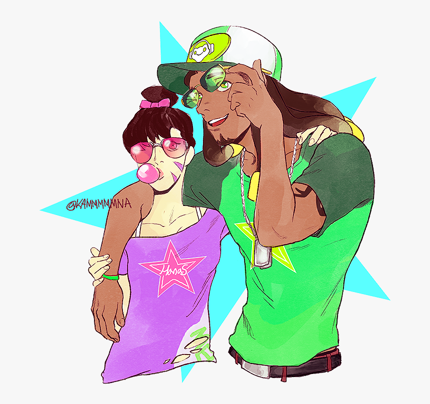 Va And Lucio Drawn By Kammmmmna - Dva X Lucio Drawings, HD Png Download