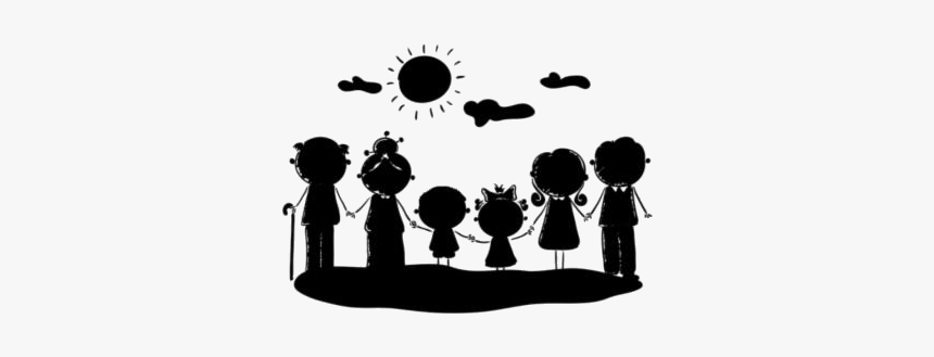 My Family Files Png Silhouette Transparent Background - Silhouette Transparent Background Family, Png Download