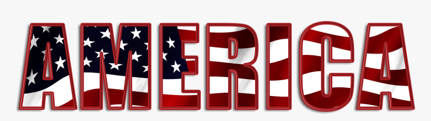America Flag Red Free Picture - America Transparent Word, HD Png Download