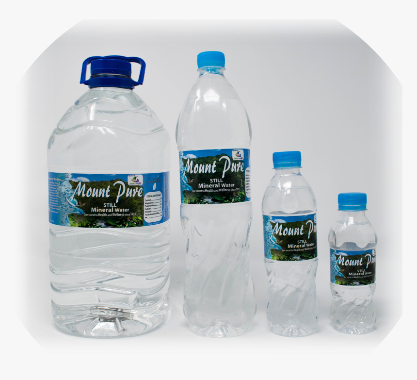 Bottles On About Page - Mount Pure Mineral Water, HD Png Download