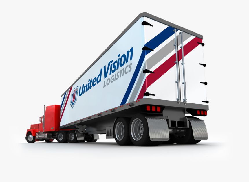 Uvl Model Truck Mock-up Back View Red - 18 Wheeler Back View, HD Png Download