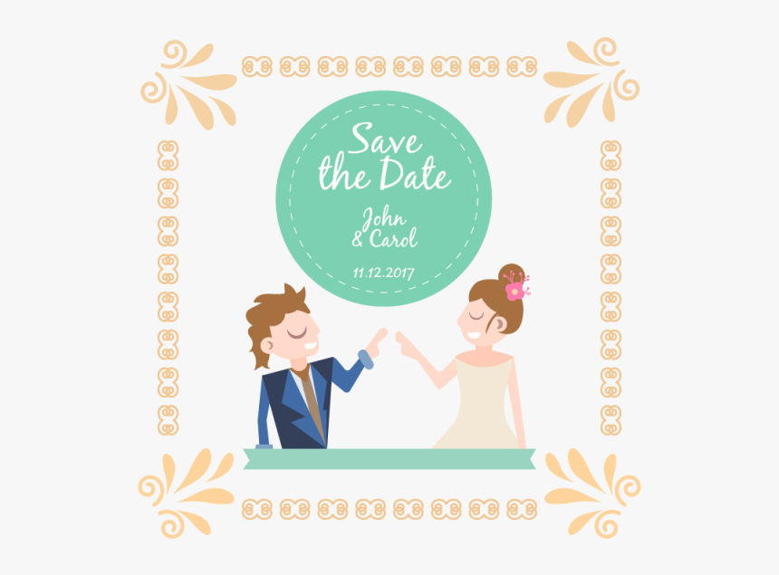 Cute Couple Wedding Png And Vector - Portable Network Graphics, Transparent Png