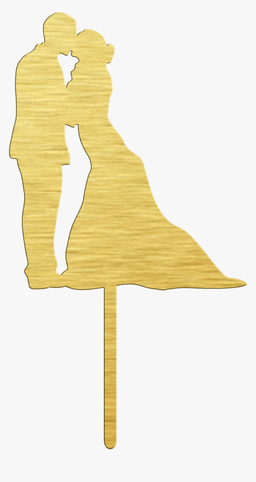Couple Cake Topper Gold, HD Png Download