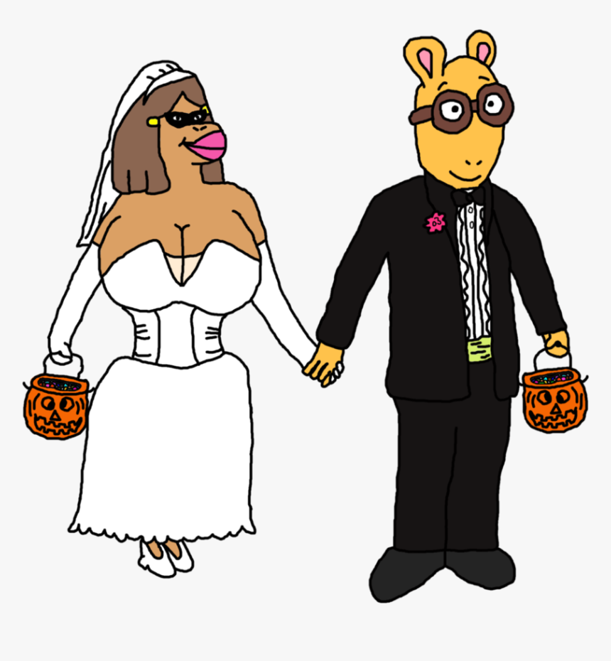 Transparent Wedding Couple Cartoon Png - Arthur And Francine Wedding, Png Download