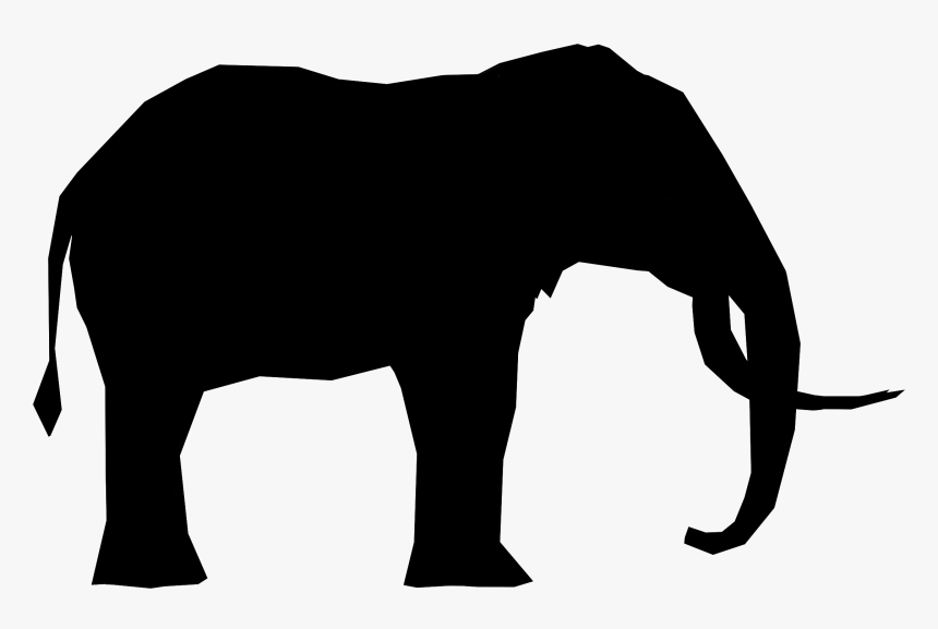 Indian Elephant Silhouette Stock Photography Image, HD Png Download