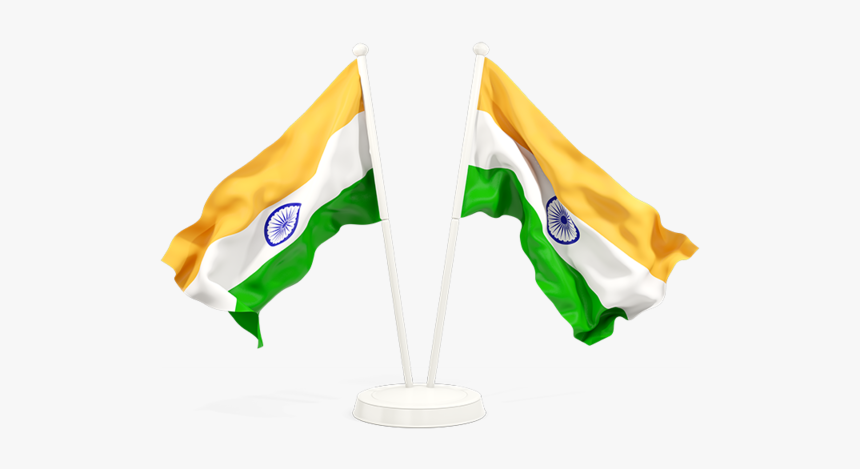 Two Waving Flags - India Sri Lanka Flag, HD Png Download
