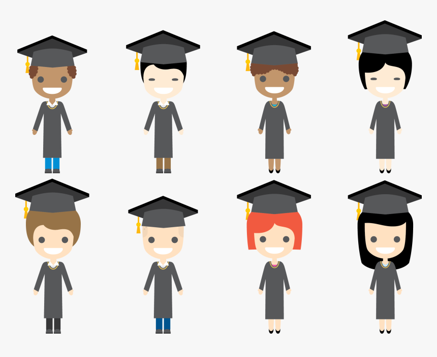Student Graduation Ceremony Square Academic Cap Academic - Graduate Vector, HD Png Download