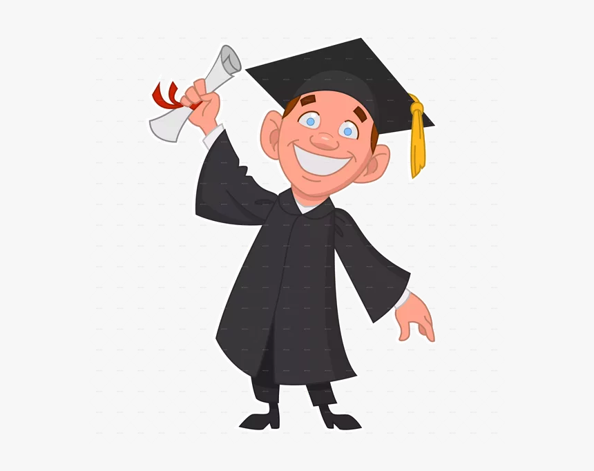 How To Become A Top University Student - Graduating Student Clipart, HD Png Download