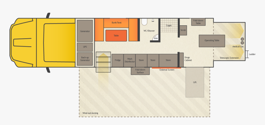 Support Truck Layout - Zetros 2733 Mercedes 6 6, HD Png Download