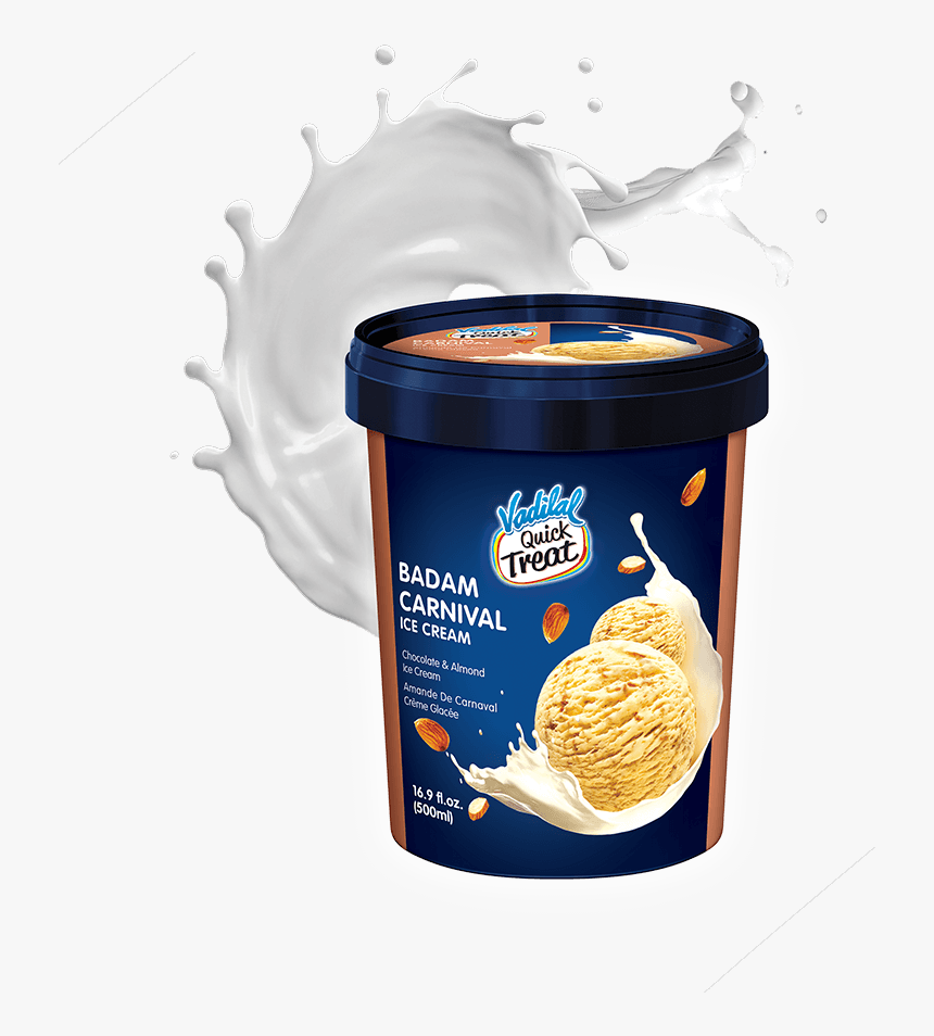 Badam Carnival - Vadilal Quick Treat Ice Cream Vanilla, HD Png Download