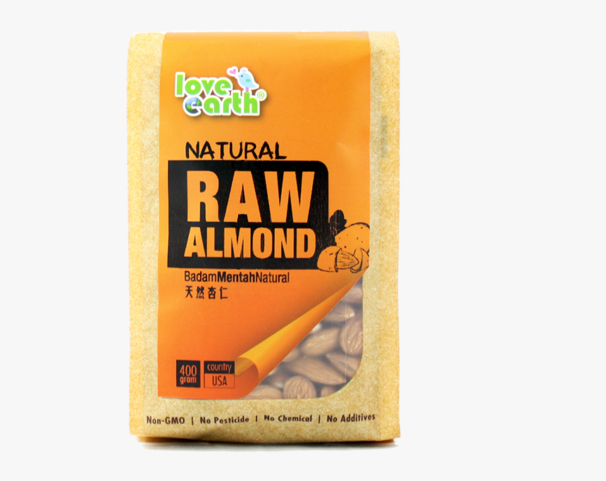 Le Natural Almond500 - Love Earth Natural Raw Almond 400g, HD Png Download
