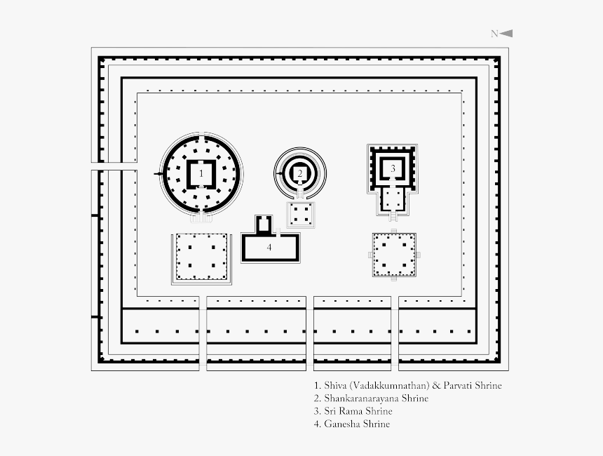 Vadakkunnathan Temple How To Pray, HD Png Download