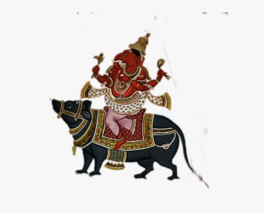 Ganesha Riding A Rat, HD Png Download