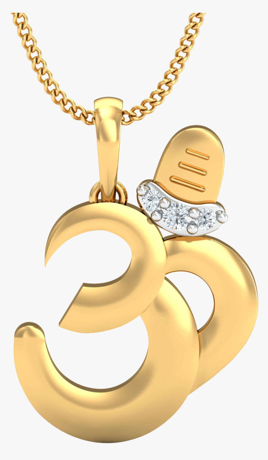 Gold Om Pendant Png, Transparent Png