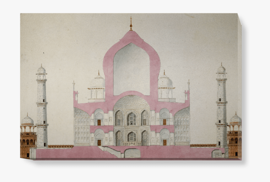 Taj Mahal Section Drawing, HD Png Download