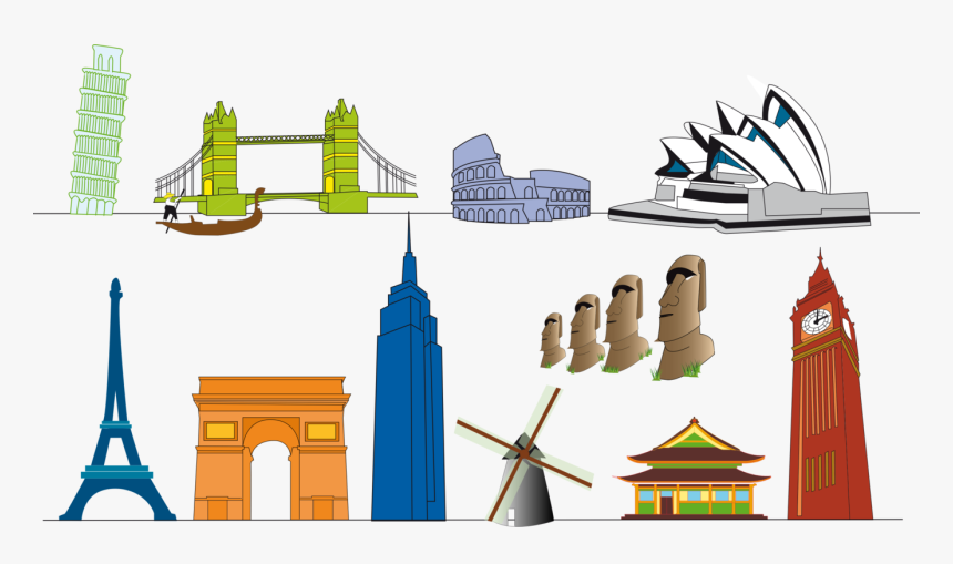 Eiffel Tower Landmark Monument Taj Mahal Statue Of - Monument Clipart Png, Transparent Png