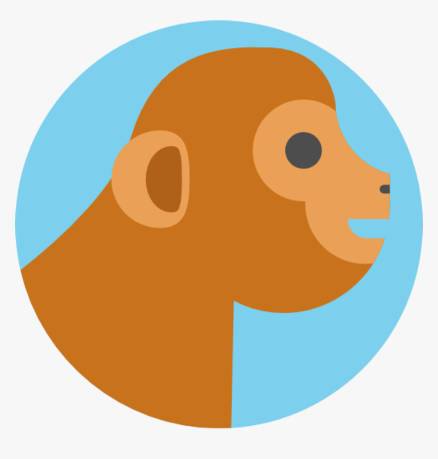 Langur Monkeys In Co-existence With Humans - Circle Animals Vector Png, Transparent Png
