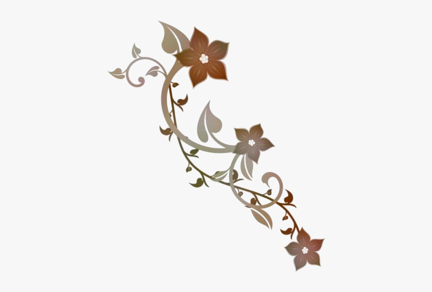 Swirly Flowers Png Transparent Images - Flower Graphics Swirl Hd, Png Download